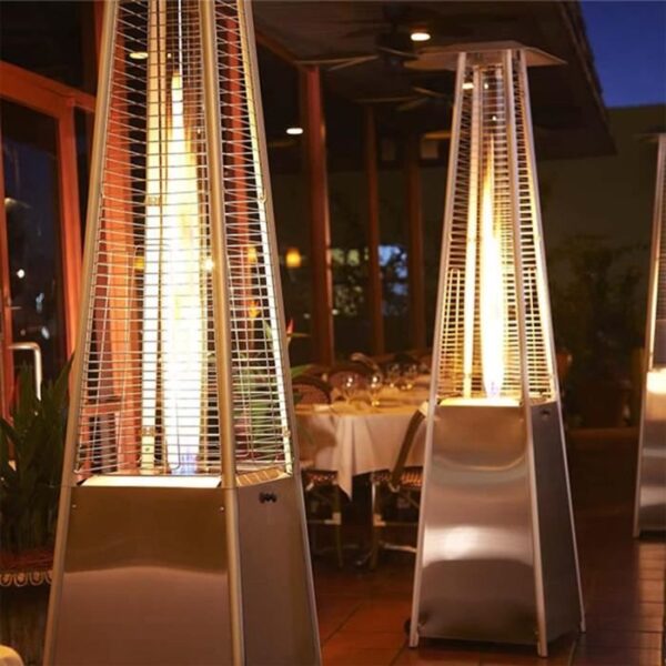 Terrasverwarmer met vlammen met gasfles - Afbeelding 4